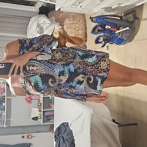 Paisley off the shoulder Dress